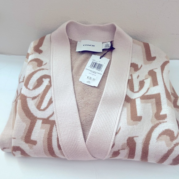 NWT Coach Outlet Coach Monogram Print Cardigan - Picture 5 of 6